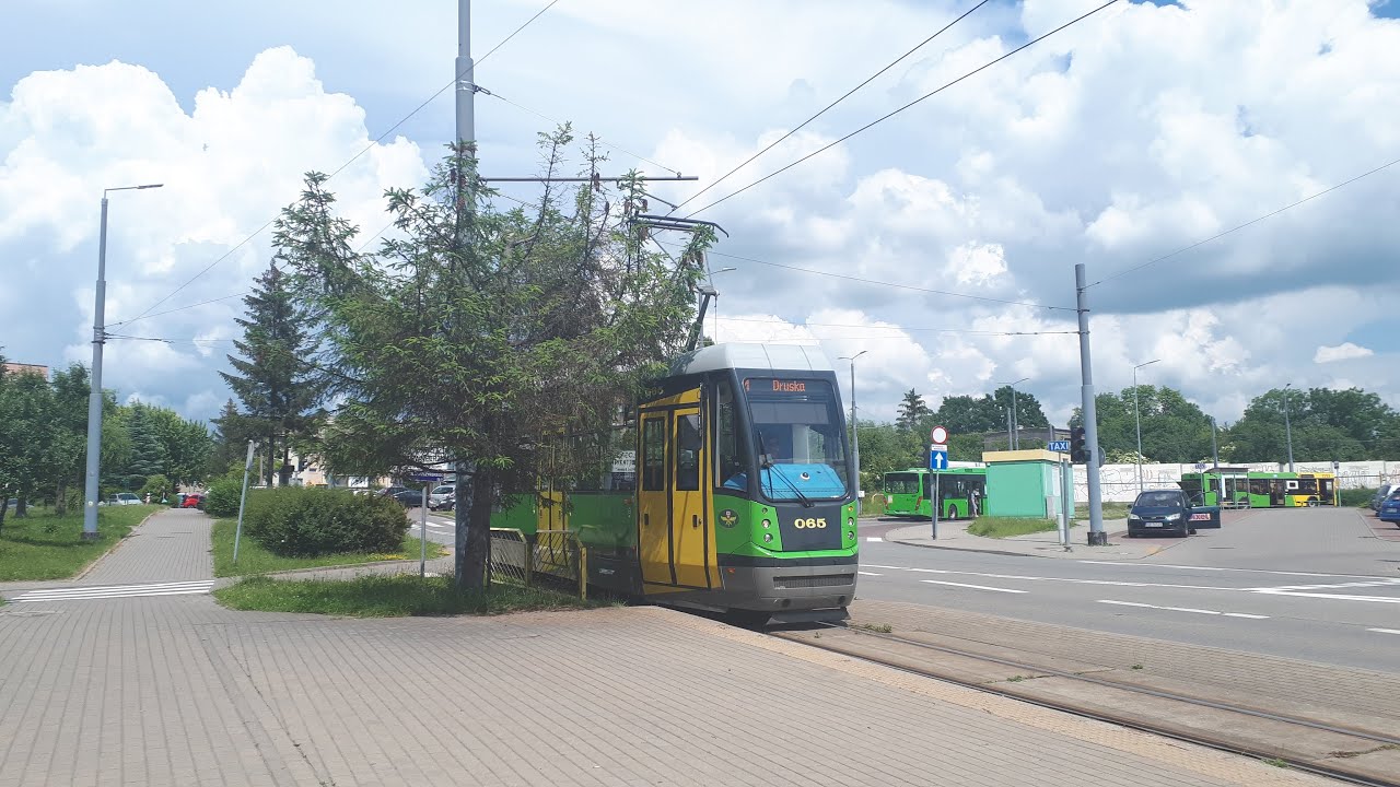 [Tramwaje Elbląskie] Konstal 805N-EN #065 - linia 1, kierunek Druska