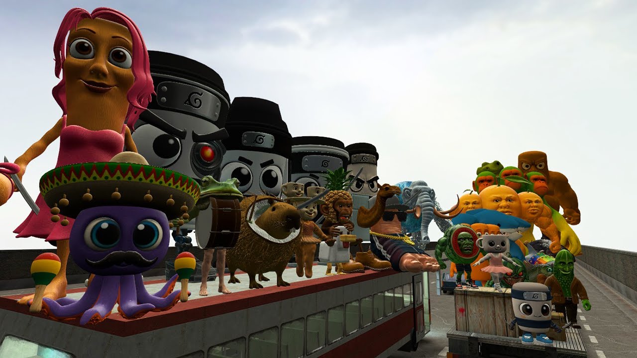 . Destroying ALL 3D Italian Brainrot Memes on a RUNNING Train – Gmod Chaos!