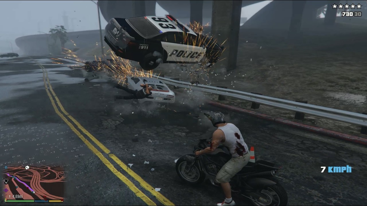 Franklin Destroyed The Police Force (gaminghub1122)