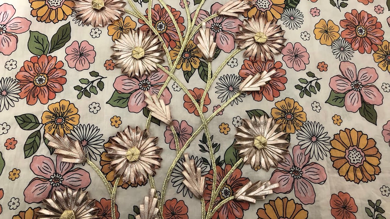 Gota Flower Dress Idea Part 1 | Simple Gota Design | Gota Embroidery on Kurti