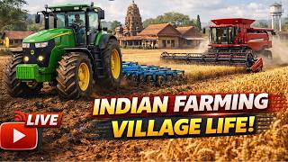 LIVE: FS25 – Indian Village Farming Gameplay | Nonstop Action!