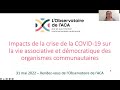 Rdv observatoire de laca  impacts sur la vie associative