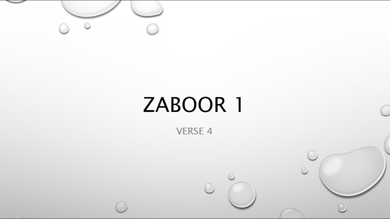 Zaboor 1 Verse 4 (PSalms 1 V 4)