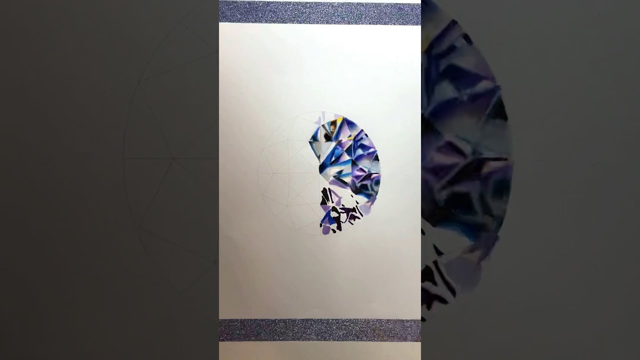 shorts 【色鉛筆画】ダイヤモンドを描きました DIAMOND［# 04］ - YouTube