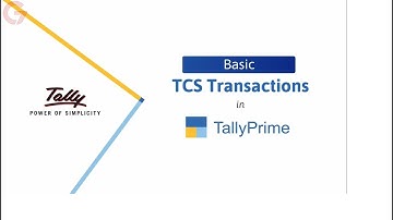 Basic TCS Transactions in TallyPrime  Release || 1.1.4