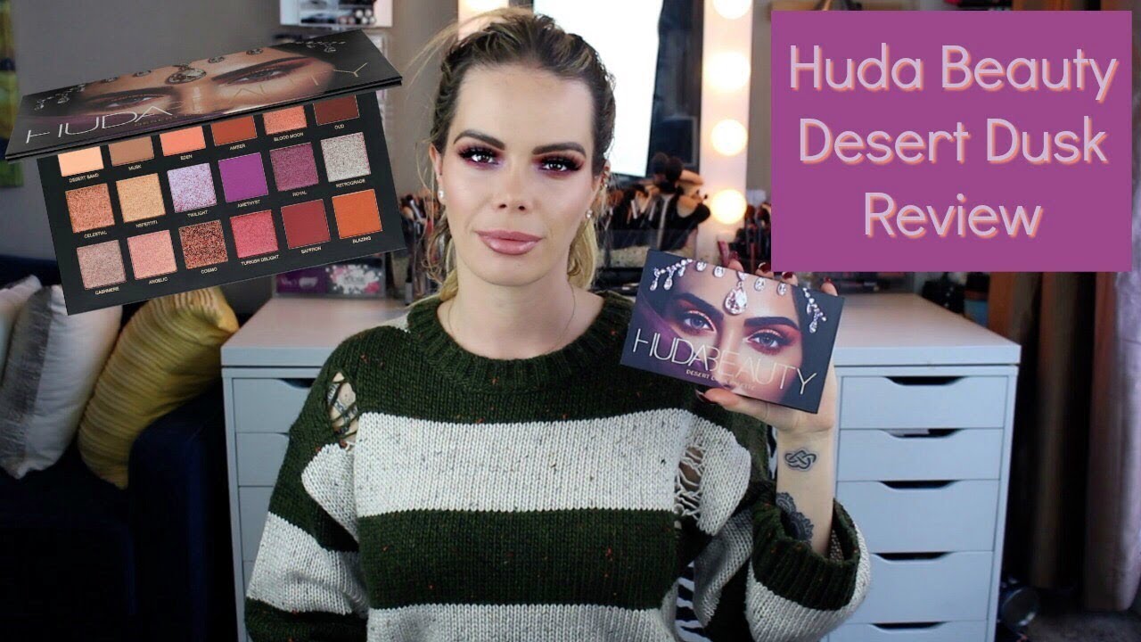 beautycon Huda Beauty Desert Dusk Palette Review w/ Swatches