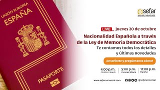 Nacionalidad española a través de la Ley de Memoria Democrática