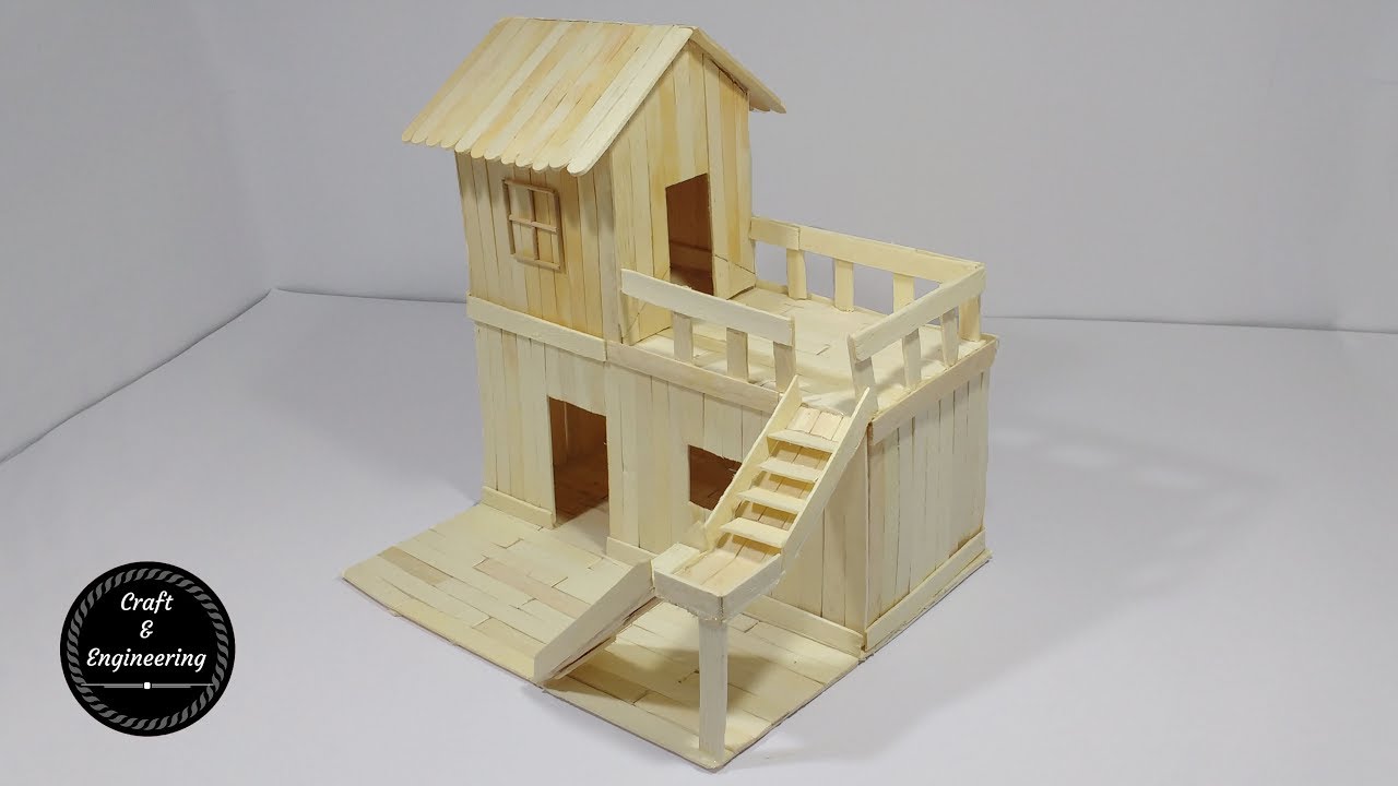 How to Make Popsicle Stick House for Rat YouTube