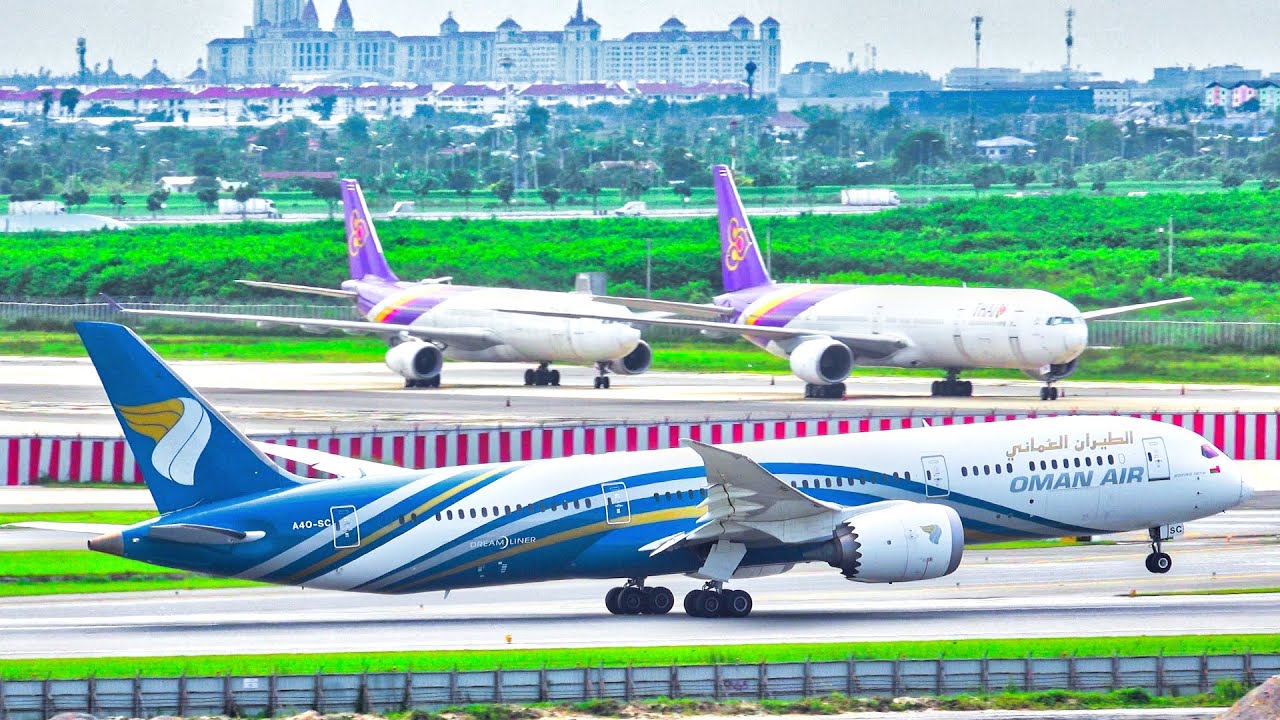 1 HOUR PLANE SPOTTING at BANGKOK Suvarnabhumi | 4K | Close Up LANDINGS & TAKEOFFS at BKK Airport!