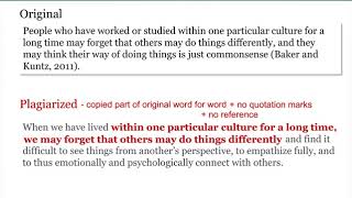 Paraphrasing III,  Acceptable and Plagiarized Paraphrasing