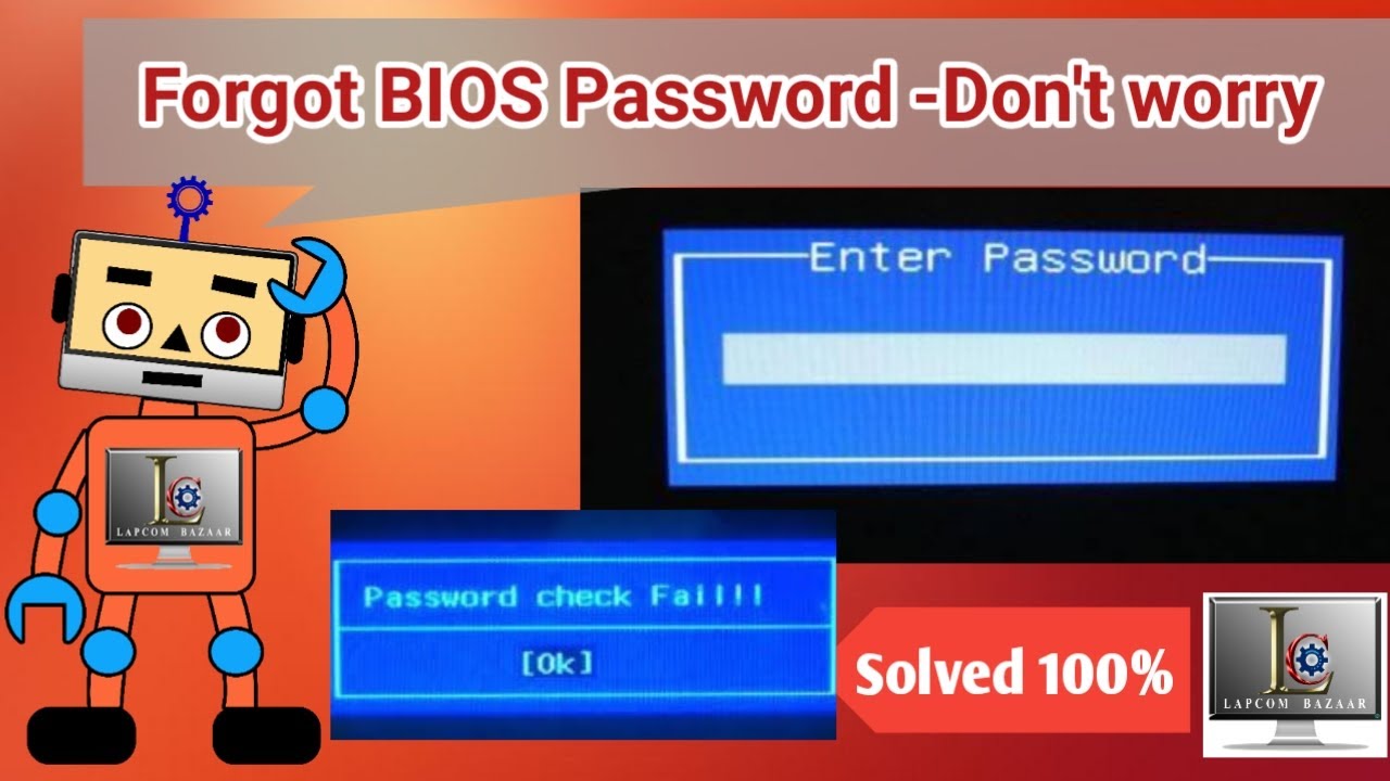 Bios password remove | crack bios password |100 % solved | 