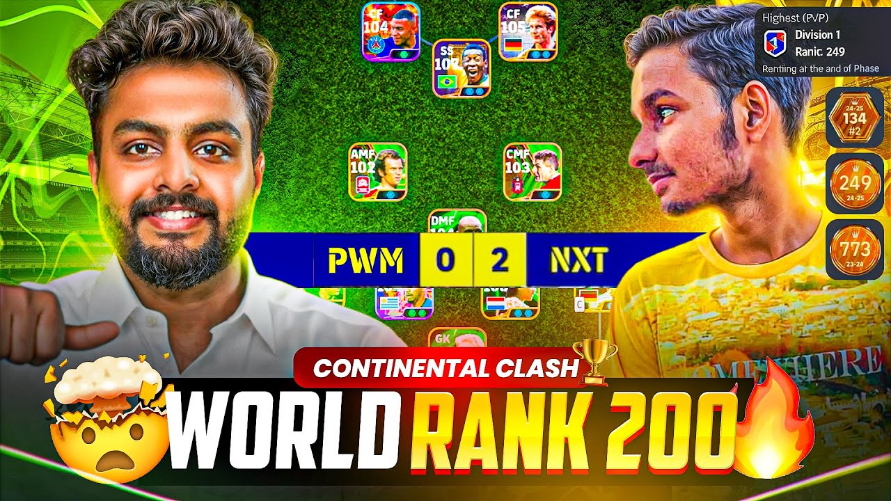 GREATEST COMEBACK 🆚 WORLD RANK 200 | PES WING MASTER 🆚 TOP PLAYER OF IUFC CLAN💥 | CONTINENTAL CLASH🏆