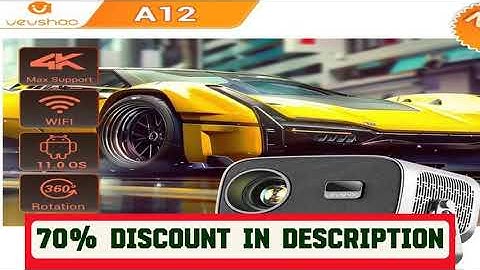 A must-have product! VEVSHAO A12 Projector Mini Portable  LED Video Android 13.0 WIFI 6 Mirror Sma