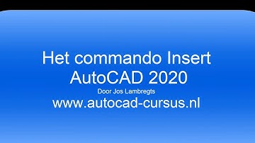 Het Insert commando AutoCAD 2020