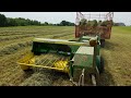 Baling Small Square Bales! With The John Deere 6300 & 328 Baler