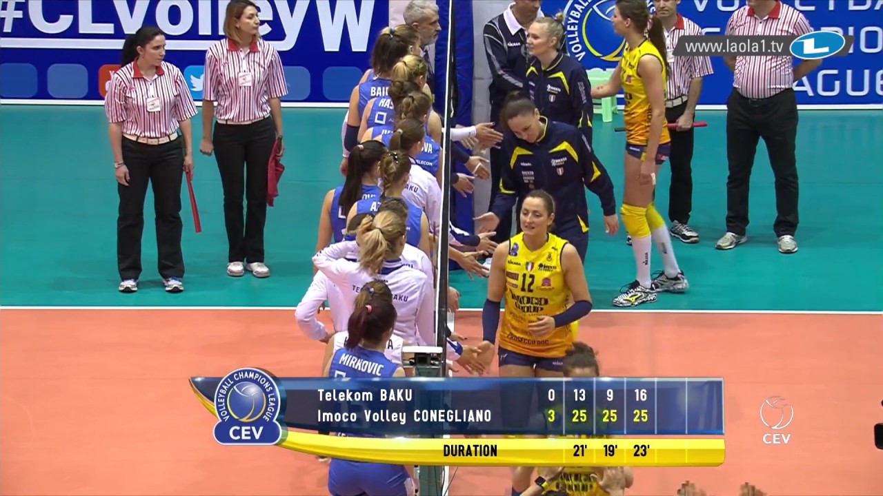 CLVolleyW - 4th Round Leg 6 - Highlights - Telekom BAKU vs Imoco Volley CONEGLIANO