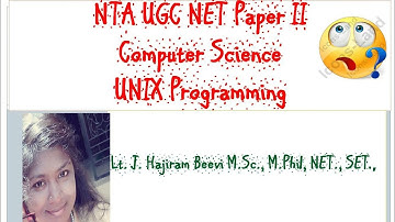 Computer Science NTA UGC NET paper2|| expected questions on UNIX programming