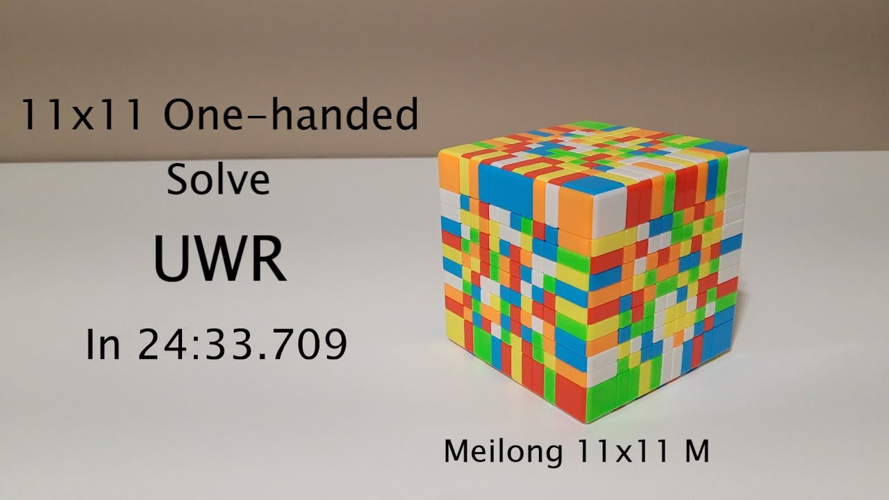 11x11 One-handed Solve in 24:33.709 (Former UWR) - YouTube