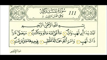 111 سورة المسد الشيخ علي الحذيفي رواية قالون