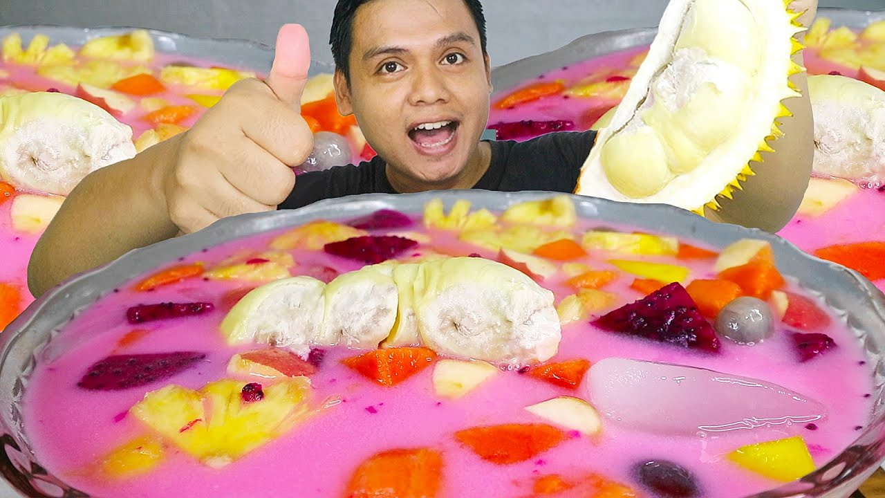 BUKA PUASA MUKBANG ES SOP BUAH SEGAR DINGIN SEBASKOM ‼️NYEESS DI PERUT ‼️