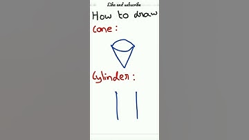 HOW TO DRAW A CONE🍦 AND CYLINDER🛢️