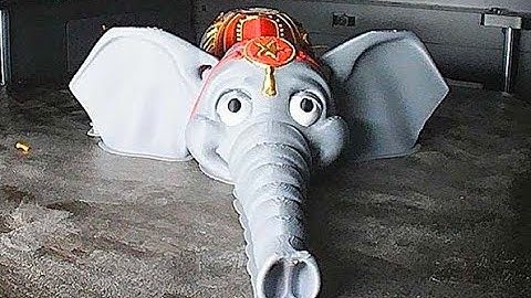 3D Print Timelapse - Bambu Lab P1S - Flexi Factory Elephant in 22 seconds