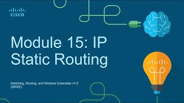 CCNA2 Module 15: IP Static Routing - Switching Routing and Wireless Essentials (SRWE)