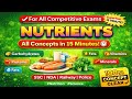 Nutrients One Shot Revision | 15 Minutes Me Complete Chapter | SSC/Railway/All Competitive Exams