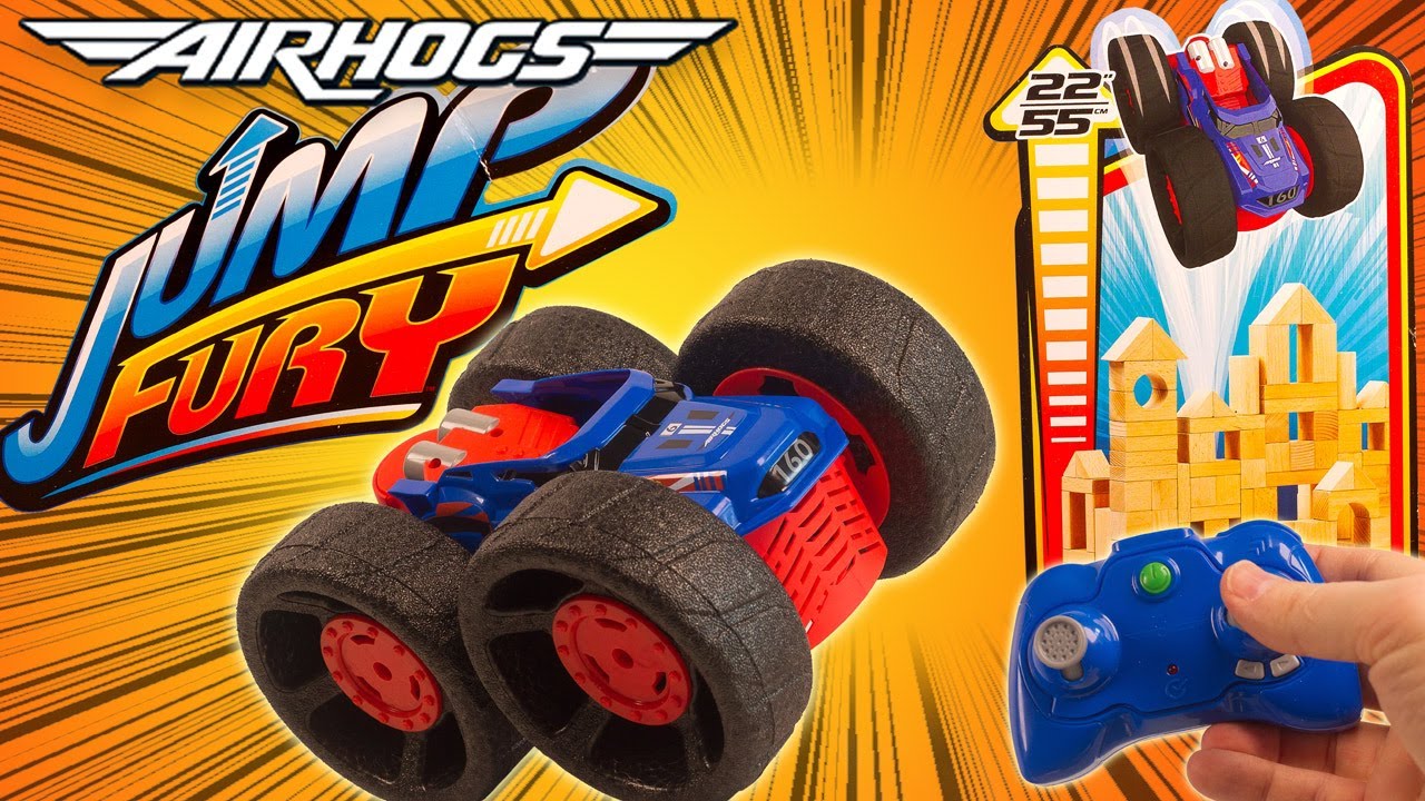 Air Hogs Super Soft, Jump Fury avec roues zéro dégâts, voiture  radiocommandée pour sauts extrêmes, jouets pour les enfants à partir de 4  ans, échelle 1:15 