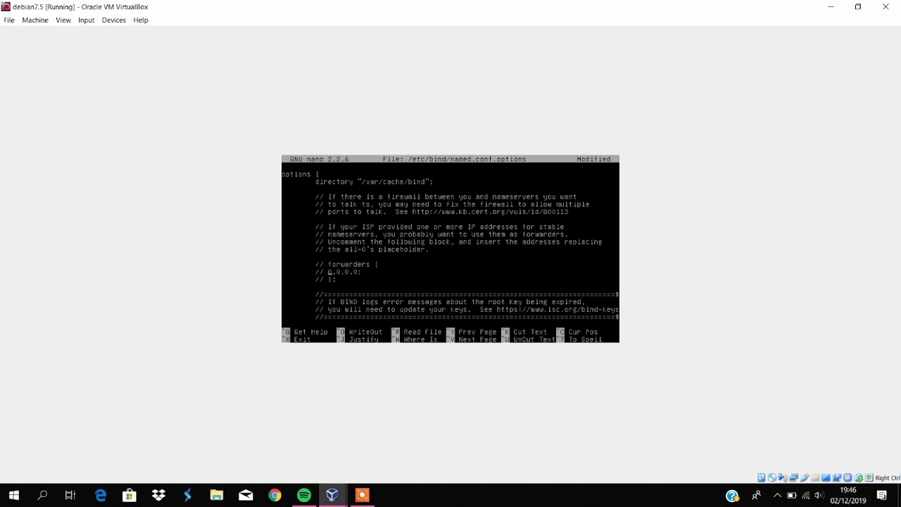 tutorial konfigurasi dns linux debian menggunakan virtual box - YouTube