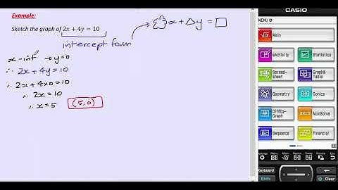 VCE Further Maths - Module 4 Graphs & Relations - 3a - line from equation in intercept form