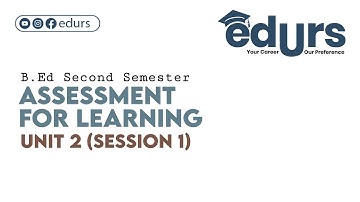 Assessment for Learning: Unit 2 (Session 1)