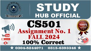 CS501 Assignment 1 100% Correct Solution Fall 2024, CS501 Assignment 1 Solution FALL 2024, CS501