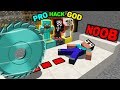 Minecraft - NOOB vs PRO vs HACKER vs GOD - HOW TO SAVE A NOOB? KILLER MACHINE Challenge! Animation!