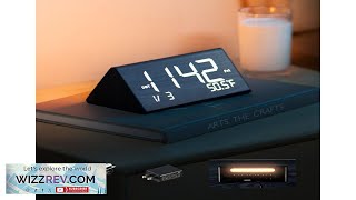 VEVOR Digital Wood Clock Desk  8 in 1 Adjustable Volume
