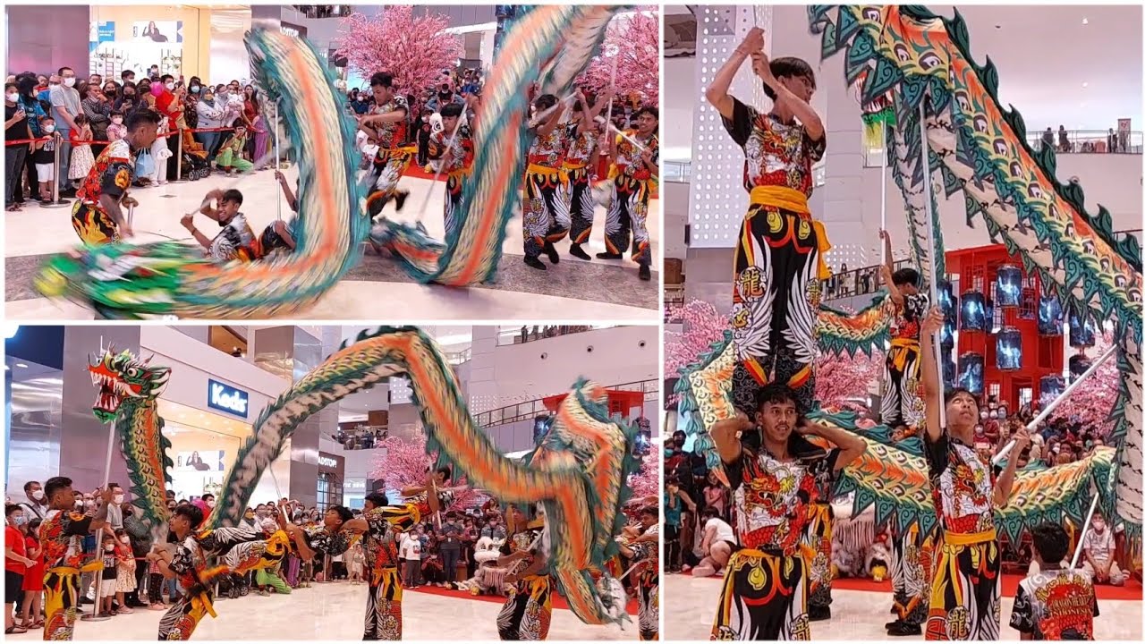 Liong Dance / Dragon Dance by Dragon Heart Indonesia, mall of indonesia, jakarta 21 jan 2023