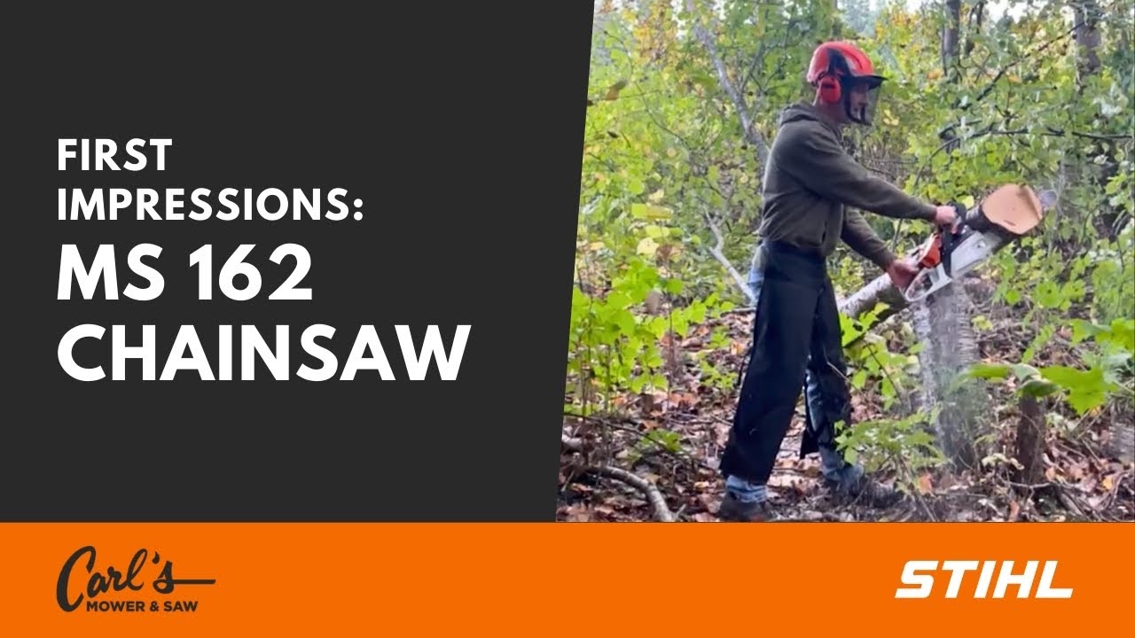 New STIHL MS 162 Chainsaw – First Run! - YouTube