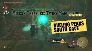 Dueling Peaks South Cave | Misko's Treasure: Twins Manuscript | Legend of Zelda Tears of the Kingdom