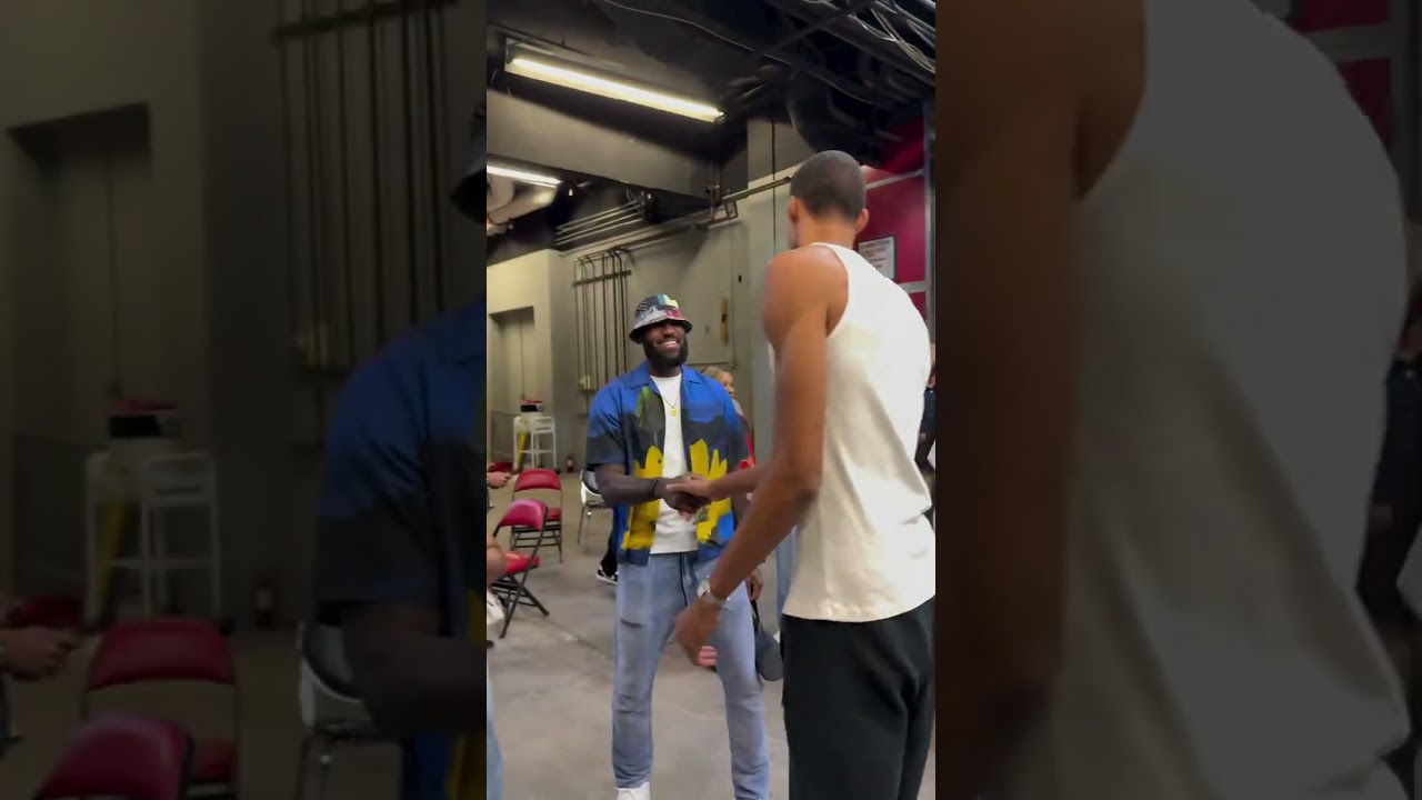 Lebron & Wemby Meet Up During Summer League Game