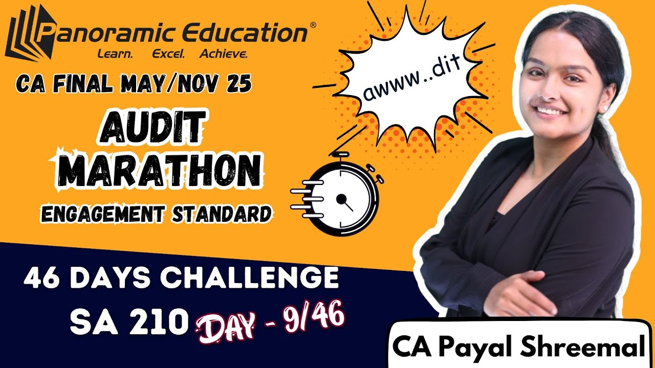 CA Final | Audit Marathon | Standards | SA 210 | May / Nov 25 Onwards | CA Payal Shreemal