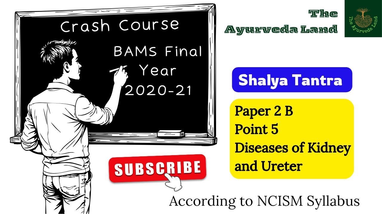 BAMS Final Year CrashCourse ShalyaTantra Paper2B|Diseases of Kidney & Ureter(Modern)(NCISM Syllabus)