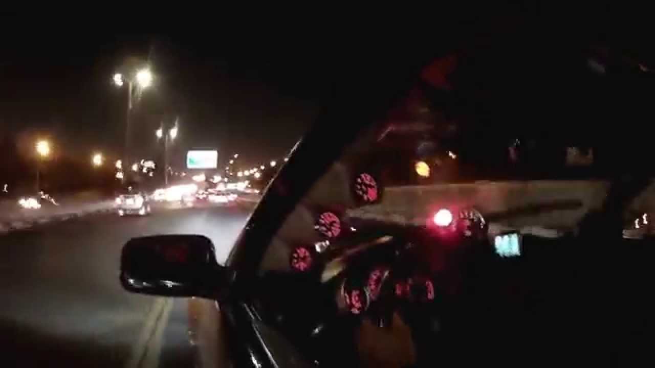 Scooby (Subaru Impreza) speeding up on Salah Salem Street on a Thursday night - 14th of August 2015