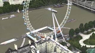 Apple maps animated 3D machinery (London eye)