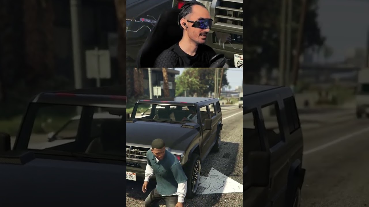 Смешная ошибка при угоне машины в GTA 5!