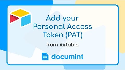 Add your Personal Access Token (PAT) 🔐