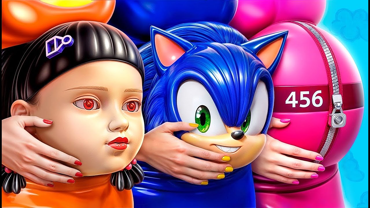 Süper Kahraman Beni Evlat Edindi: Squid Game Oyuncak Bebeği vs Sonic vs Demir Adam?