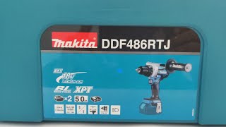 Unbox Makita DDF486RTJ - Cordless Driver Drill 18V - 125N.m | Steel Chuck