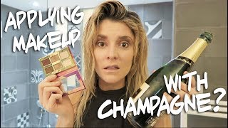 APPLYING MAKEUP WITH A CHAMPAGNE BOTTLE // Grace Helbig