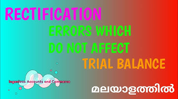 Rectification - errors which do not affect TB ( in Malayalam)
