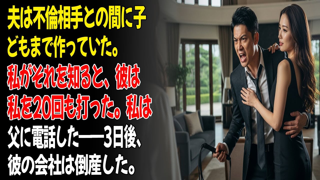 😡 夫は愛人のために私を20回も鞭打った。私はすぐに父に電話し、3日後、彼の会社は倒産した。💕...ㅣ黄昏恋ㅣ老後の物語ㅣ再婚
